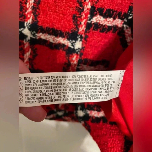 NWT English Factory Plaid Boucle Jacket - Picture 7 of 7